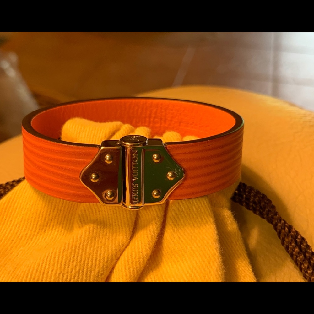 Authentic Louis Vuitton Pink Leather Bracelet